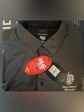 Trump National Bedminster - Greg Norman Black Stripe Polo Shirt